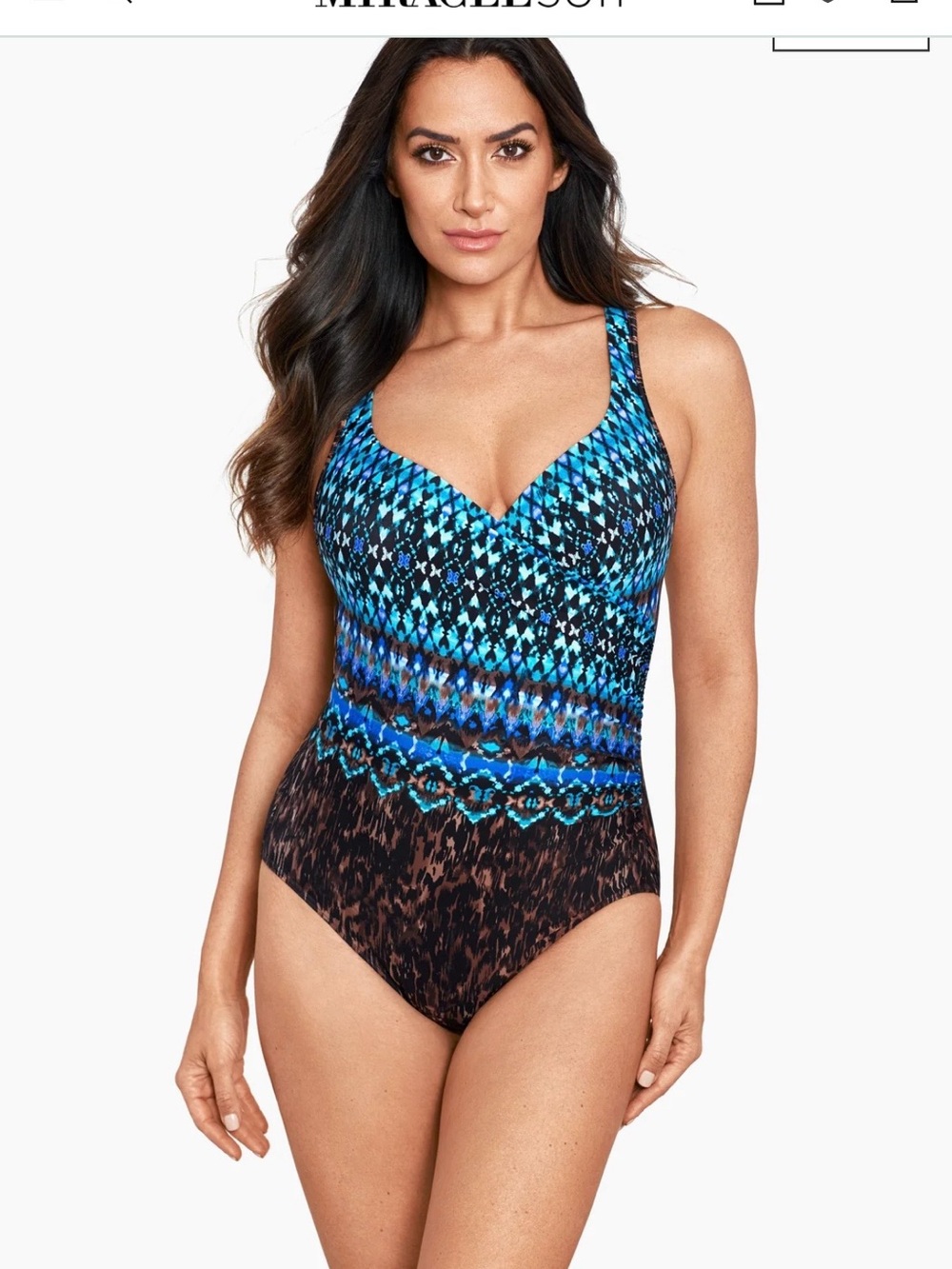 Miraclesuit Halter Surplice One-Piece Swimsuit